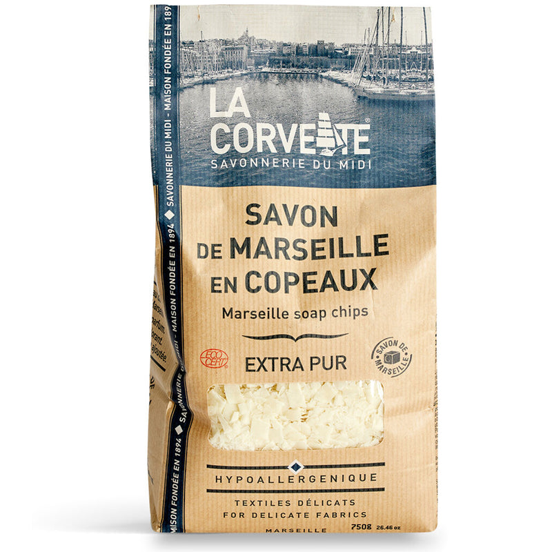 La Corvette Marseille Liquid Detergent, Olive - Marseille Soap Chips