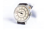 MeisterSinger Perigraph Watch | Croco Print with White Stitching