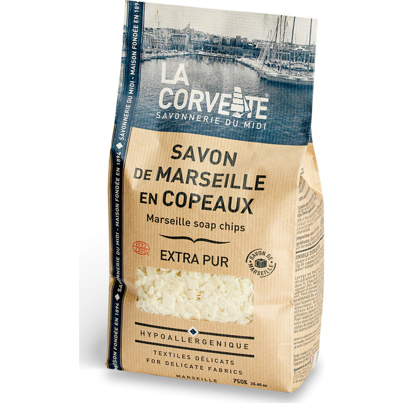 La Corvette Marseille Liquid Detergent, Olive - Marseille Soap Chips