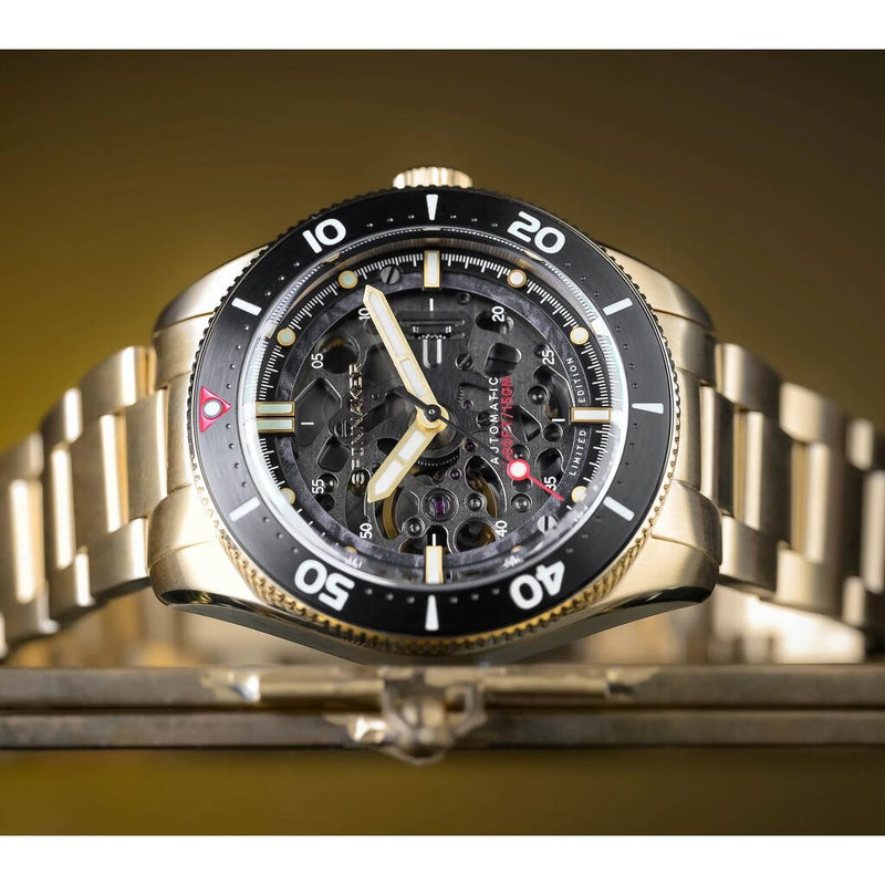 Spinnaker Croft - Mid Size Automatic Japan Automatic 3 Hands Watch | Black Gold