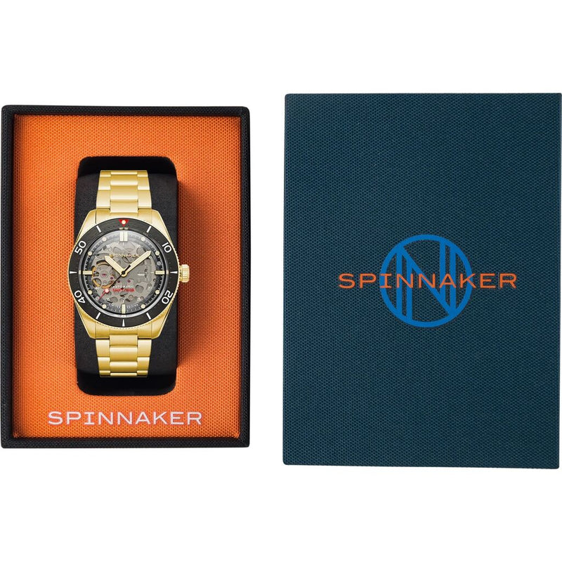 Spinnaker Croft - Mid Size Automatic Japan Automatic 3 Hands Watch | Black Gold