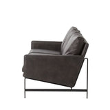 Sonder Living Vanessa 3 Seater Sofa | Destroyed Black Leather