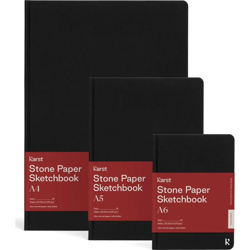 Karst A4 Hardcover Sketchbook | Black