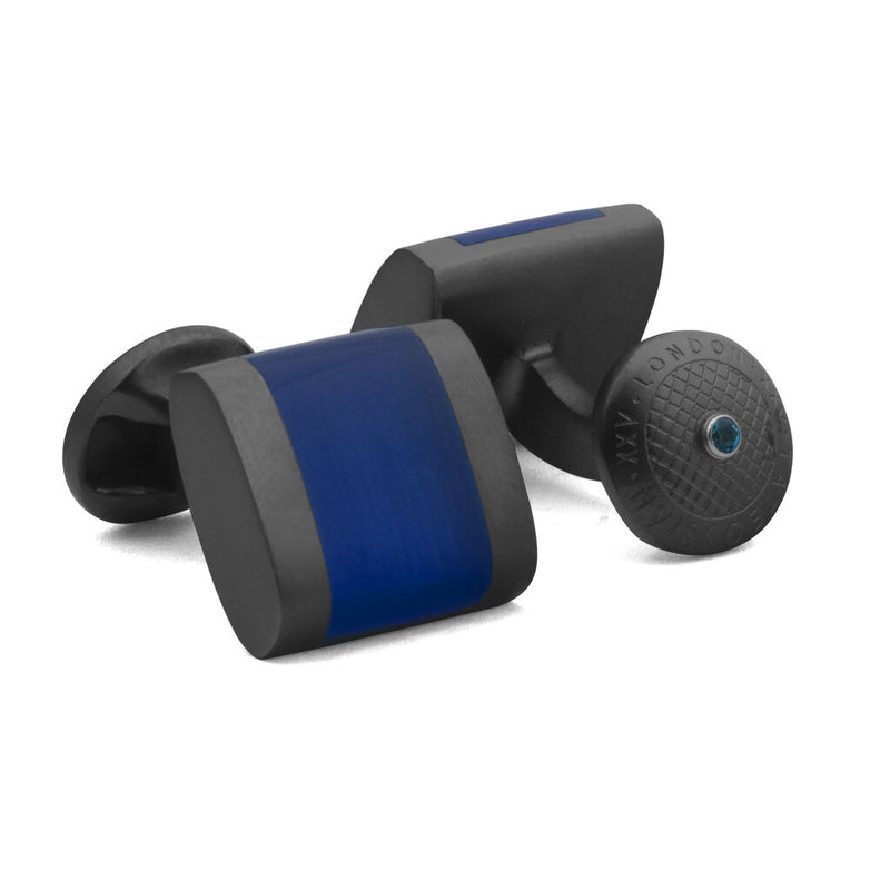 Tateossian Freeway Cufflinks | Blue