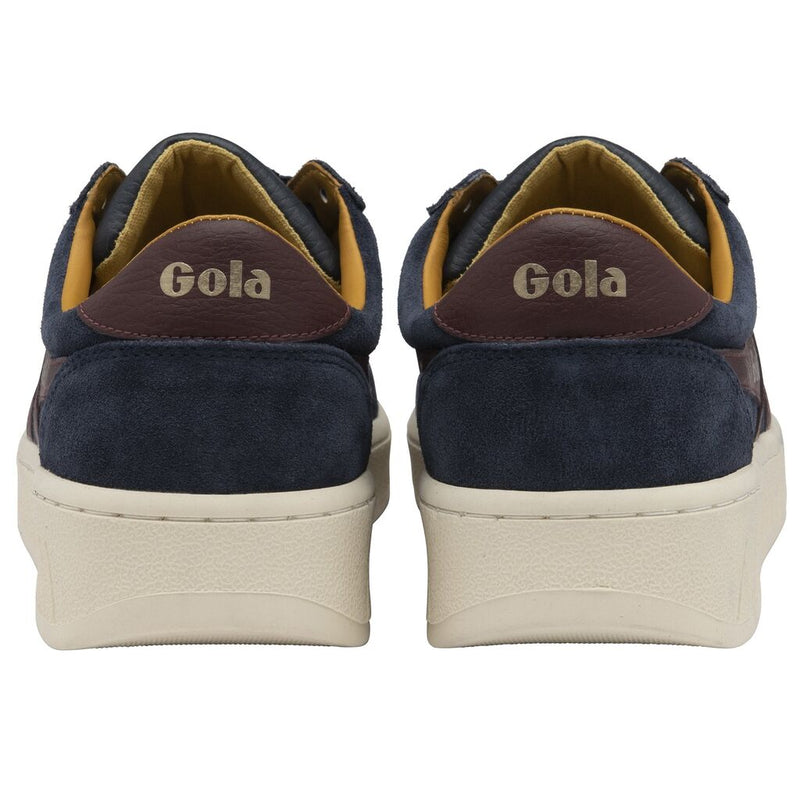 Gola Men's Grandslam Suede Trainers Sneakers | Navy/Burgundy/Sun