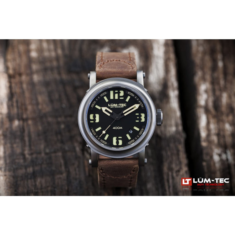 Lum-Tec 400M-3 Abyss Watch | Leather Strap