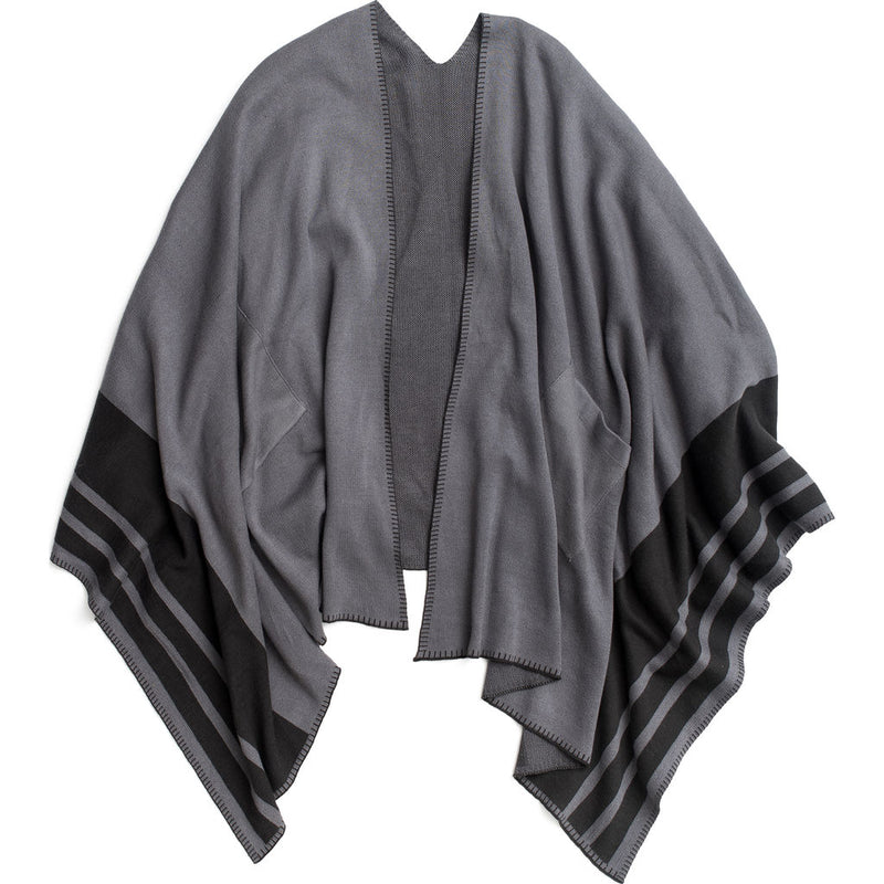 Zestt Henley Organic Cotton Travel Wrap | Dark Gray & Black
