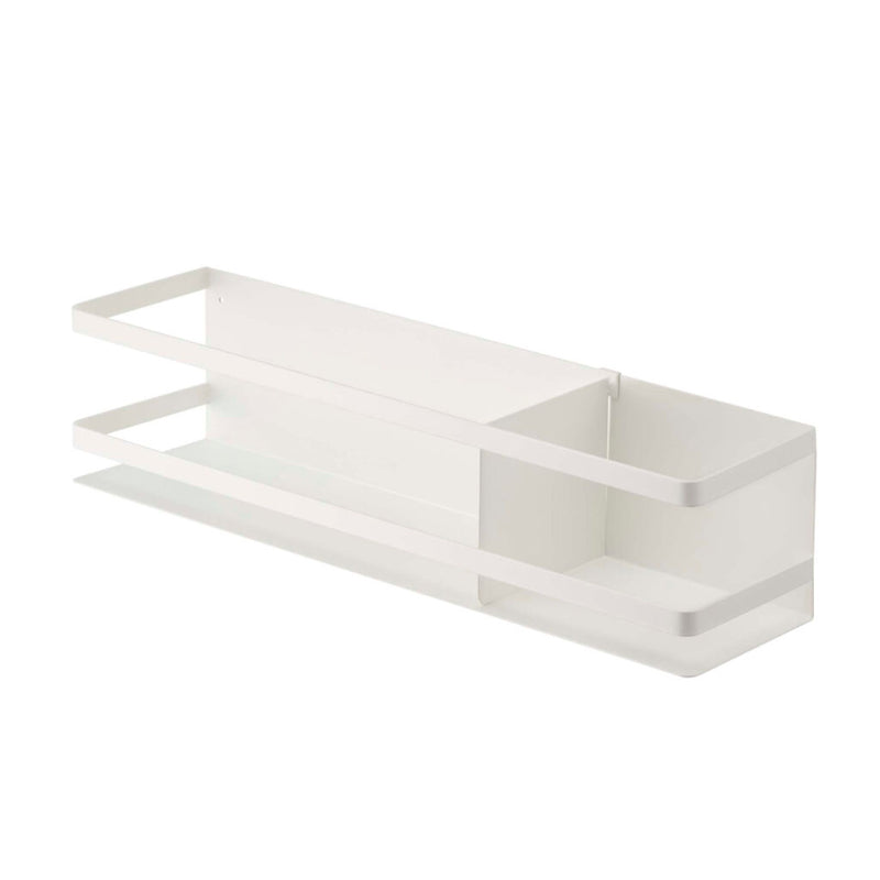 Yamazaki Plate Magnet Kitchen Storage Basket - White