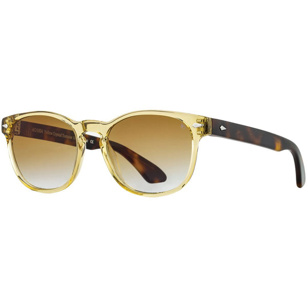 AO Eyewear AO-1004 Sunglasses | 51-18-145 Yellow Crystal Tortoise / Brown Gradient Nylon