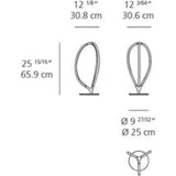 Artemide Arrival Table LED Light | 17W 3000K 90CRI 120-240V Touch Dimmer on Base UL