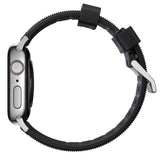 Nomad Rugged Apple Watch Strap | Black FKM Rubber/Silver Hardware