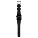 Nomad Rugged Apple Watch Strap | Black FKM Rubber/Silver Hardware