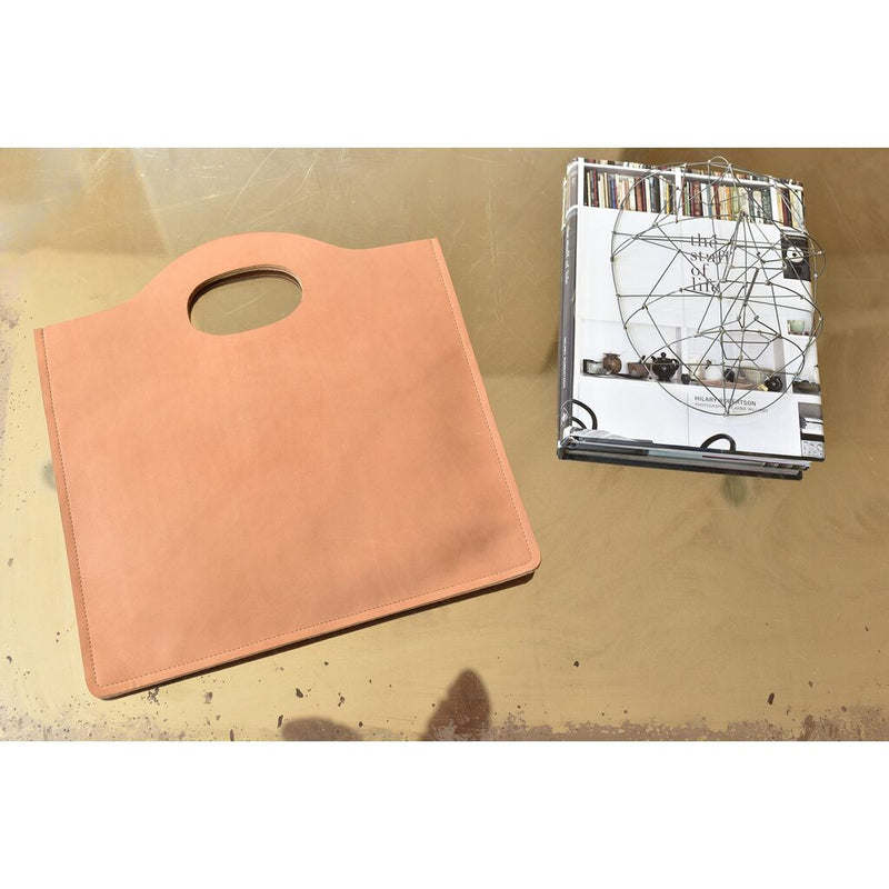 Kiko Leather Minimalist Tote Bag | Natural