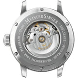 MeisterSinger Perigraph Watch | Ivory Dial / Croco Print Calf Leather Brown w/ White Stitching