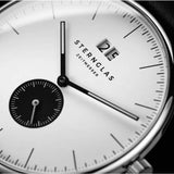 Sternglas NAOS XS Quartz Watch | White Dial / GP Milanaise Strap