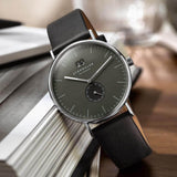 Sternglas IVO Quartz Watch | Smokey Green-Black Dial / Premium Black Strap