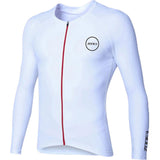 Zone3 Men's Lava Aero 3/4 Sleeve Warmth Top | White/Red