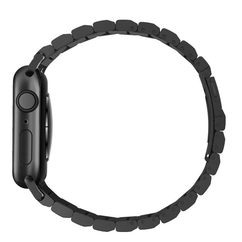 Nomad Apple Watch Steel Band 44mm / 42mm | Stainless Steel/Black Hardware