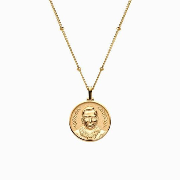 Awe Inspired Mini Ruth Bader Ginsburg Necklace | Standard Saturn Chain