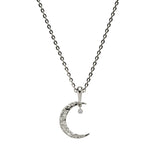 Awe Inspired Moon Charm Necklace | Standard Cable Chain