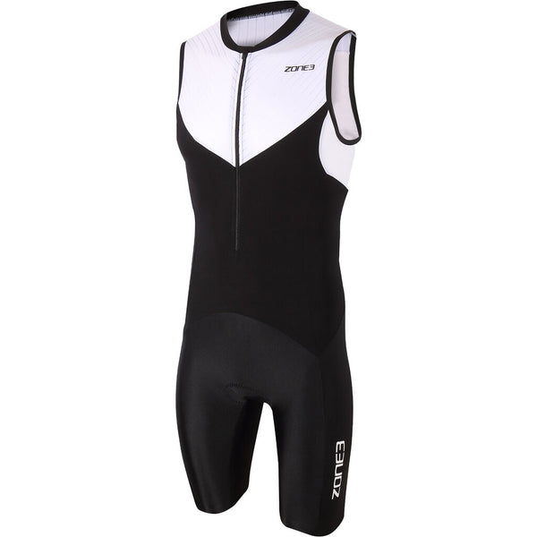 Zone3 Men's Lava Long Distance Tri Suit | Black/White/Red