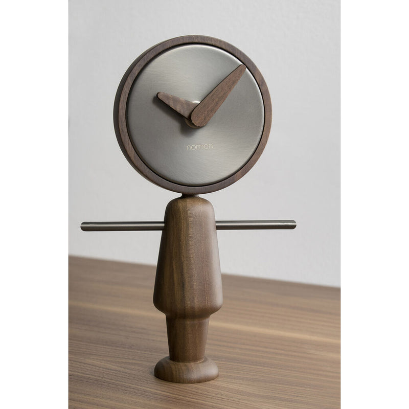 Nomon Nene T Table Clock | Walnut/Brass