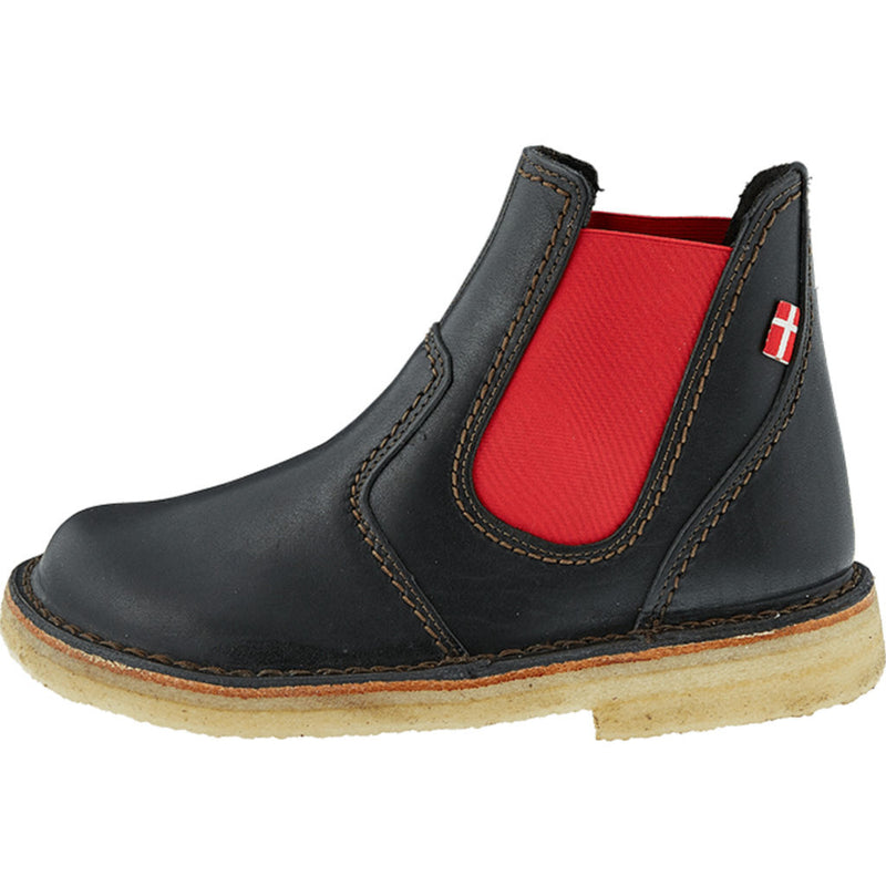 Duckfeet Roskilde Leather Boots in Black/Red