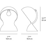 Artemide Dalu Table Lamp | 25W E12 120V Black