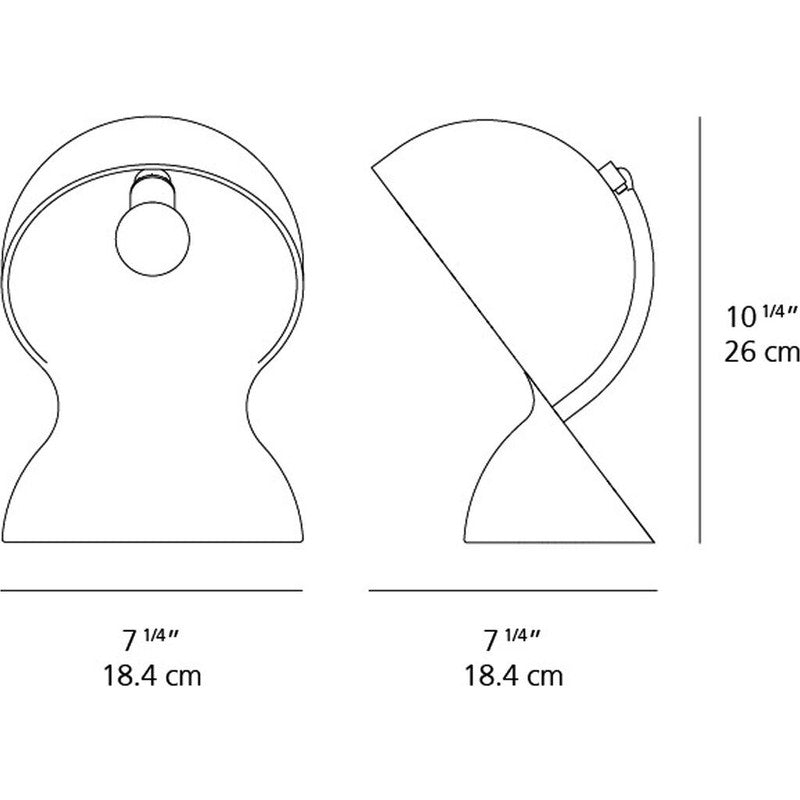 Artemide Dalu Table Lamp | 25W E12 120V Black