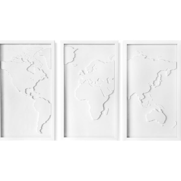 Umbra Mapster Triptych Wall Decor | White 470180-660