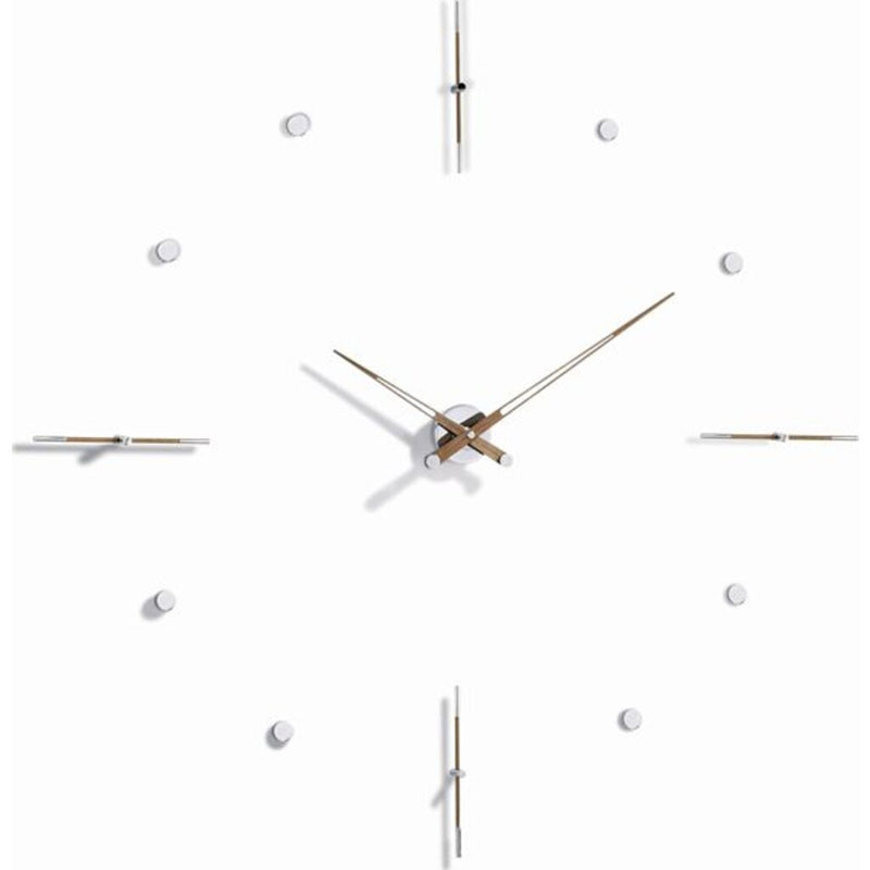 Nomon Mixto N Wall Clock | Chromed Brass/Steel/Walnut