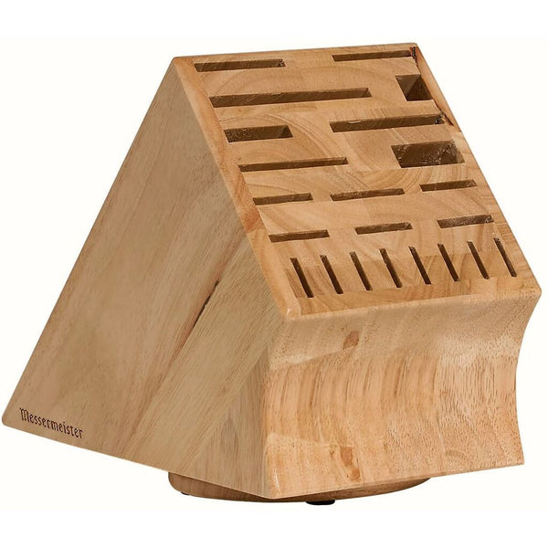 Messermeister Knife Block with Swivel Base | 22 Slot/Rubberwood