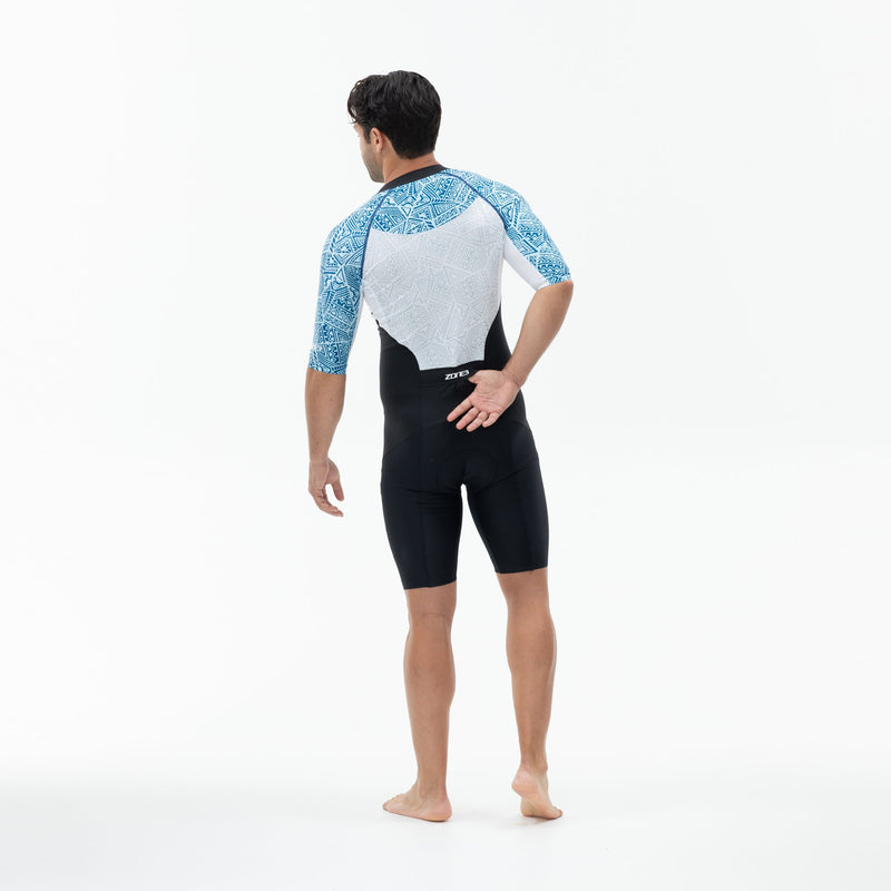 Zone3 Men's Lava Short Sleeve Trisuit