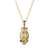 Awe Inspired Owl Charm Necklace | Standard Cable Chain