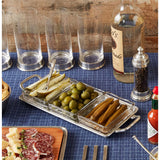 Match Crudite Tray with Handles | Crystal Inserts