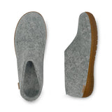 Glerups The Shoe with Natural Rubber Sole | Honey Grey