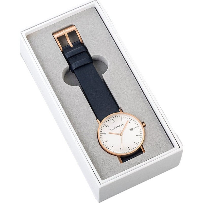 The Horse D Series Rose Gold Watch | Navy D3