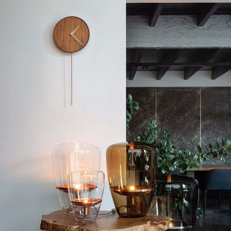 Nomon Swing G  Classic Pendulum Clock | Walnut Finished Alder Wood/Brass