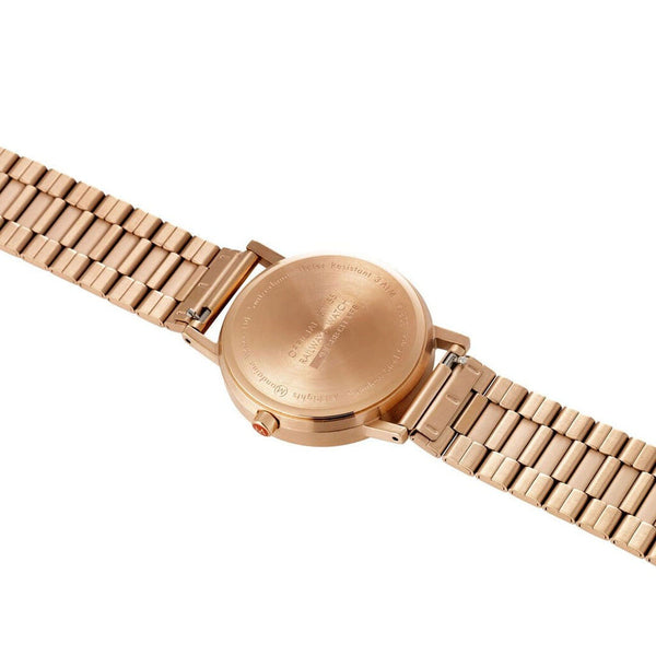Mondaine Classic Watch | St. Steel Brushed IP Rose Gold Plated / Black