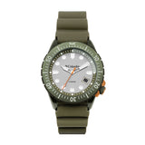 Columbia Pacific Outlander Grey 3-Hand Date Men's Lifestyle Analog Watch | Olive Silicone