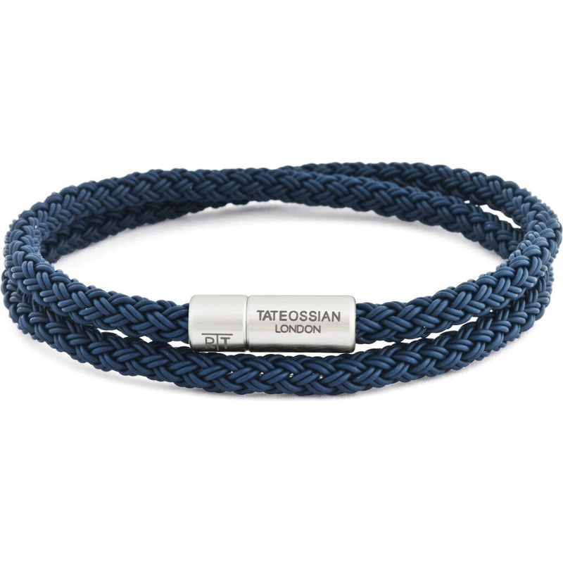 Tateossian Notting Hill Cable Bracelet | Blue/Rubber