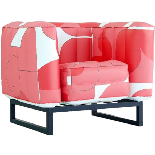 MOJOW Furniture | Yomi Oxygen Armchair | Black Aluminum Frame | Pink, White, Red