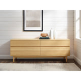 Greenington Monterey Solid Moso Bamboo 4 Drawer Double Dresser | Wheat