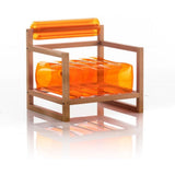 Mojow Eko Yoko Armchair Wood Frame Mattress Crystal