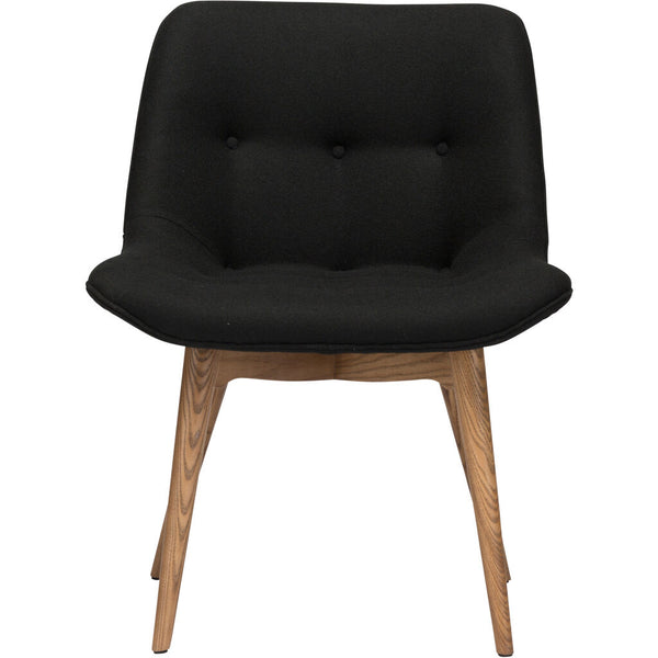 Nuevo Brie Dining Chair | Black Wool Matte