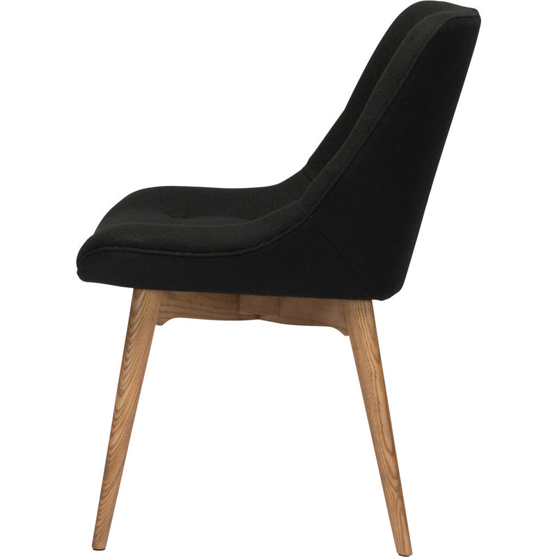 Nuevo Brie Dining Chair | Black Wool Matte