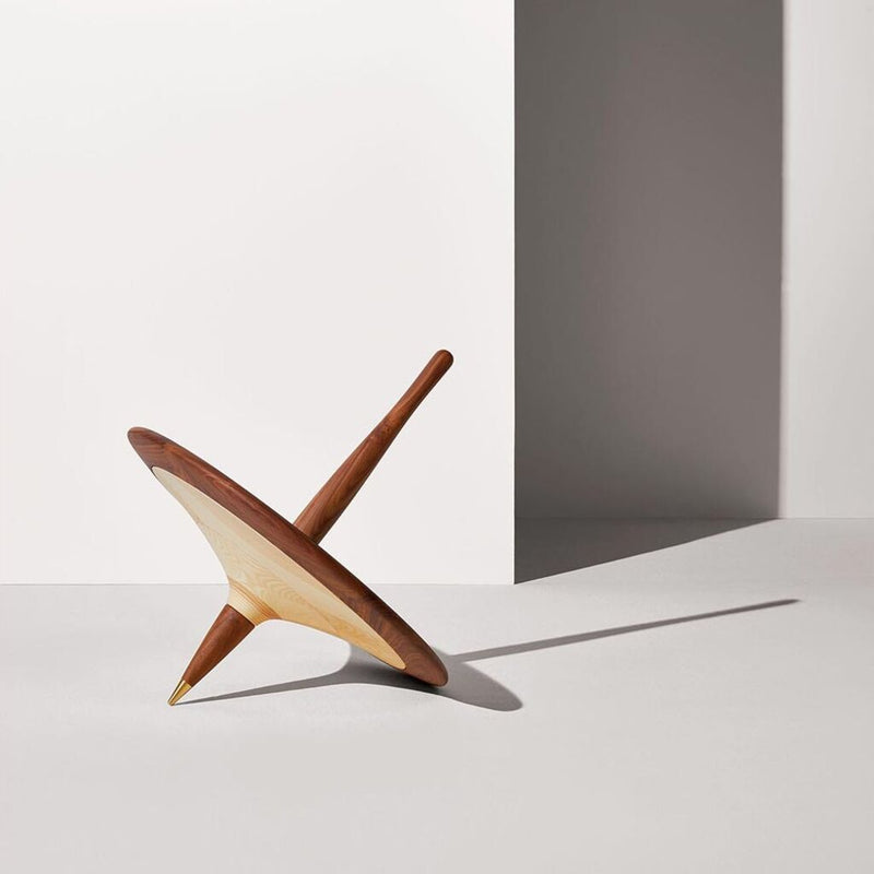 Nomon Peonza Spinning Top | Walnut, Ash and Bronze