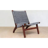 Masaya & Company Lounge Chair Rosita Walnut/Granito Manila Woven Seat 