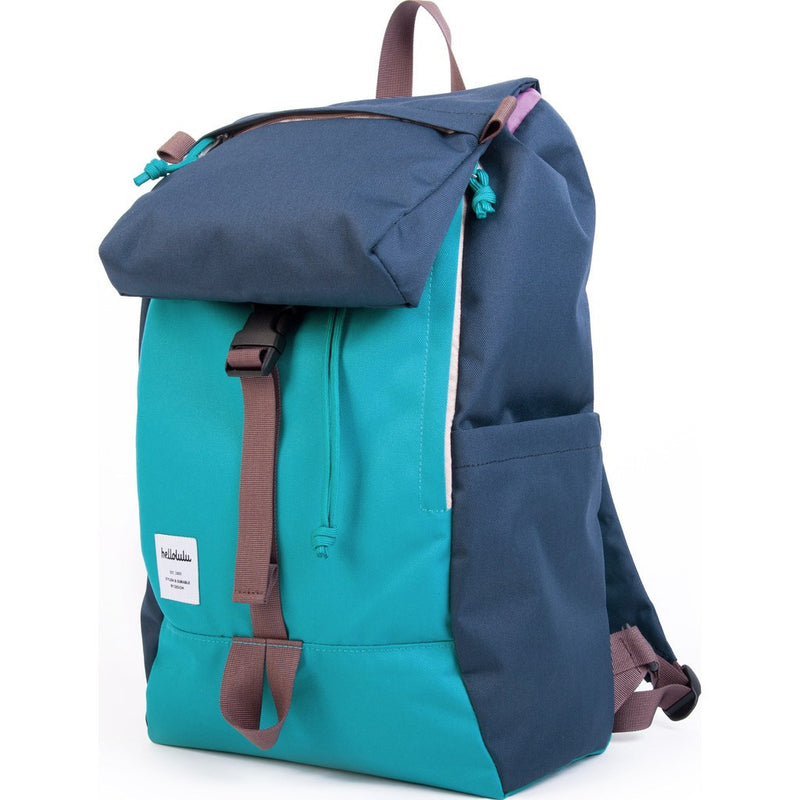 Hellolulu Sutton Drawstring Backpack | Sky Blue/Navy HLL-50110-SKY