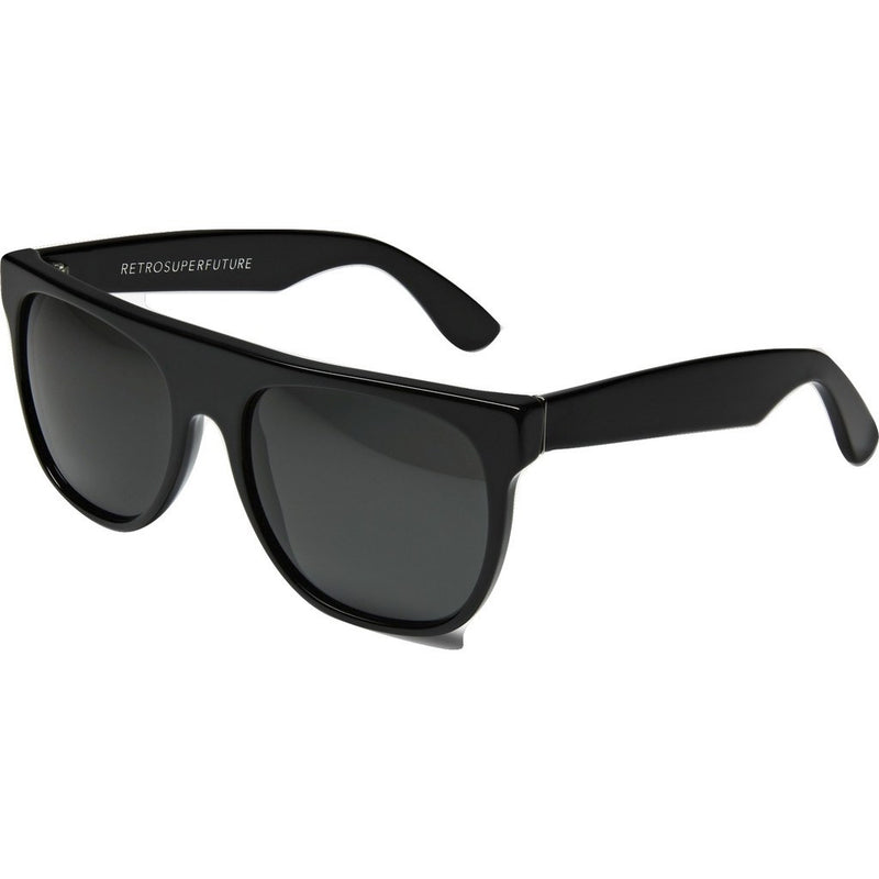 RetroSuperFuture Flat Top Sunglasses | Black Polarized Lens 502